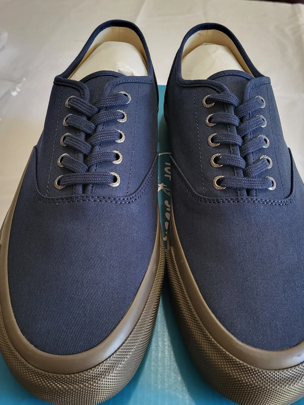 *NEW* Sperry Top-Sider CVO Navy/Marine Canvas Lace-Up Shoes Men's Size 12 w/Box